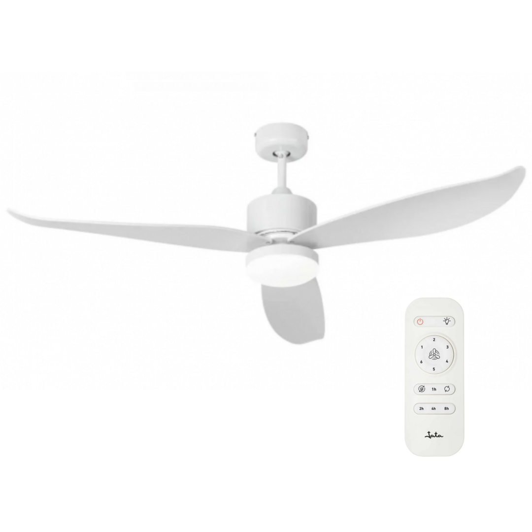 VENTILADOR TECHO JATA JVTE4231 132CM DC LED 6V BCO
